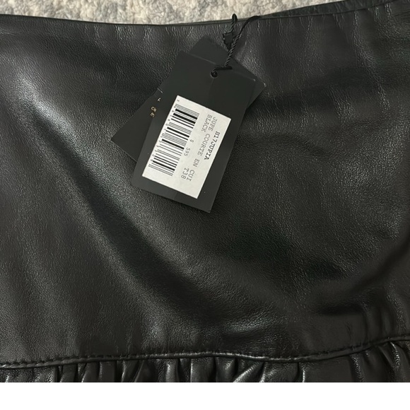 Maje black leather skirt - Picture 4 of 5